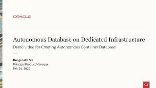 Creating an Autonomous Container Database