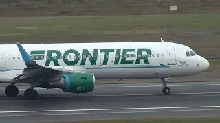 Buddy On Board: Frontier Airlines A321 [N712FR] Takeoff Portland Airport (PDX)