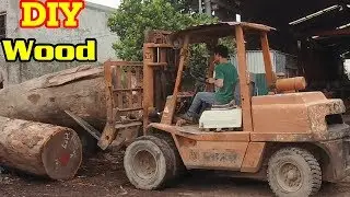 Amazing How to Transport Wood by forklift | DIY Wood