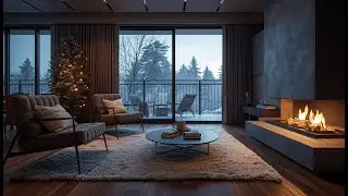 Cozy Winter Night Ambience | Relaxing Lo-Fi Jazz Piano