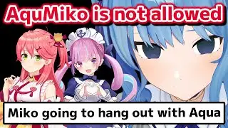 Sui-chan becomes AquMiko Anti and does not allow them to go hangout together [Hololive Eng Sub]