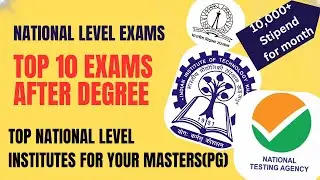 Top 10 National Exams After Degree in Telugu (తెలుగులో) | Best Exam For PG | PG with stipend