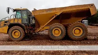 Hauling dirt with the haul truck