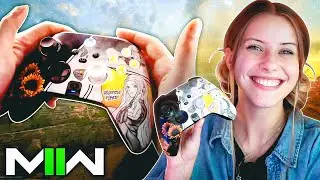 BUTTERS SCUF CONTROLLER REVEAL AAAAA 🌻🧡 + Playing CoD w/ HANDCAM! (MW2)