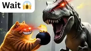 Cat vs Dinosaur 😱 आख़िर कौन जीतेगा? (Last Scene Crazy) | jurassic park 