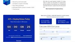 GSX - New Gold Backed Stable Coin Rises in Value Forever
