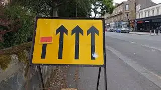 Roadworks at Charing Cross Glasgow Scotland UK
