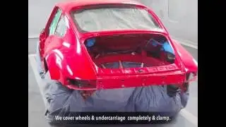 Classic Car Sandblasting Service 1986 Porsche Auto Rust & Paint Removal | American Dry Stripping CT