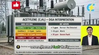 Acetylene (C₂H₂) in Transformer Oil DGA ⚡ |Arcing Indicator, Severity & Immediate Actions (IEEE/IEC)