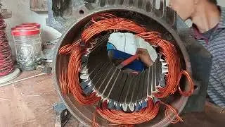 5hp 220v iregation motor rewinding।। #foryou#viruls#agriculture#iregationpumpmotor#farming#challenge