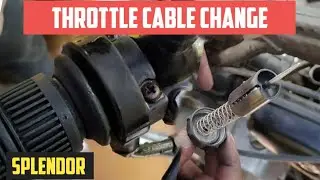Splendor Throttle / Accelerator Cable Change | accelerator stuck problem | Hero Honda