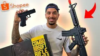 Comprei o KIT AIRSOFT da Shopee e ME IMPRESSIONEI! Testei tudo!