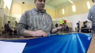 Дмитрий Дергунов 3x3OH 14.78 avg, 11.30 single