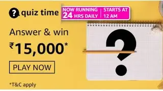 Amazon Quiz Answers Today | Win 15000 Amazon Pay Balance | 12 June 2021
