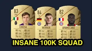 INSANE 100K HYBRID SQUAD BUILDER IN FIFA 22 FT (CHIESA, WERNER & UPAMECANO)