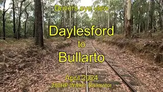 Drivers eye view, Daylesford to Bullarto, Apr 2024