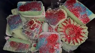 DUSTY GLITTERY SIDT GYM CHALK CRUSH|  FILL THE BUCKET.  #oddlysatisfying #gymchalk #satisfying. 