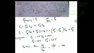 Vapour pressure of methyl alcohol and ethyl alcohol solution is represented byp=115Xa+140 where 