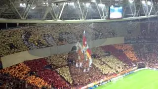 Galatasaray Braga Muhteşem koreografi+şampiyonlar ligi muziği (HD)