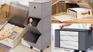 Amazon latest Best Deals cloth storage box wardrobe organizer container set dress cupboard bin usa
