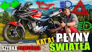 HONDA CBF 125 - Czynności kontrolno-obsługowe EGZAMIN PRAWO JAZDY KAT A1 - ŚWIATŁA PŁYNY, PLAC