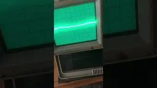 Record player to oscilloscope setup