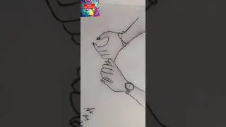 How to draw hand holding each other | #shorts#| RIFA'S ART and VLOG |