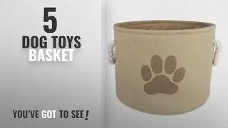 Top 5 Dog Toys Basket [2018 Best Sellers]: DII Bone Dry Small Round Pet Toy and Accessory Storage