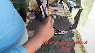 Hero HF Deluxe topper fitting Apna auto service all bike #bike #automobile #scross#shorts 