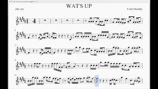 WHAT'S UP Alto sax backing track