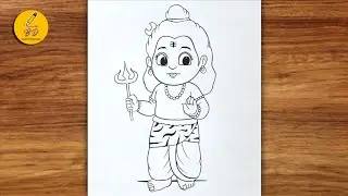 Maha Shivaratri Drawing Easy Beautiful / Mahadev Drawing / Lord Shiva Art