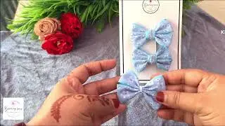 Hair clip making #easysteps || Bow making at home ||