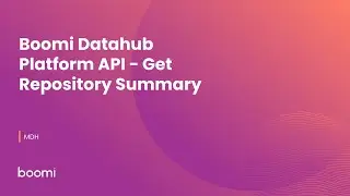 Boomi Datahub Platform API - Get Repository Summary