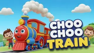 Choo Choo Train Song 🚆 | Fun Kids Poem & Nursery Rhyme | Train Song for Children