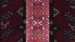 Persian Hand-Woven Rug Runner - Turkman - Wool and Cotton - 1' 9