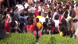JNUSU's Protest Demo going on outside the AC Meeting at JNU Convention Centre