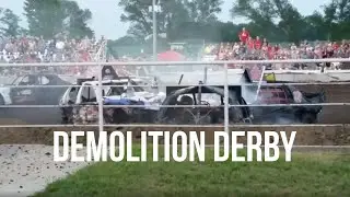Demolition Derby Footage Set to Rock Music | Dixon County Fair