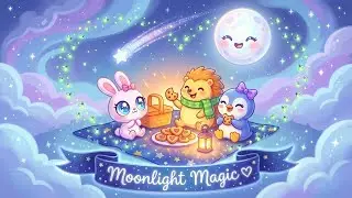 🌙 Cutest Bedtime Cartoon 2025! Mimi & Friends Moonlight Picnic ♡ 3 Min Magic
