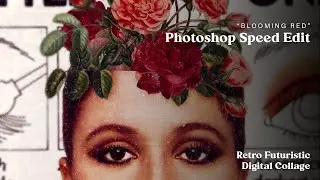 50s Retro Digital Collage - Photoshop Editing Process: 
