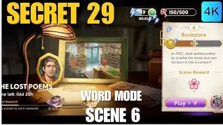 June's Journey Secrets 29 Scene 6 Bookstore Word Mode 4k 