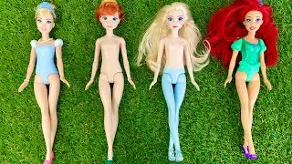 Disney Princess Doll Makeover ~ DIY Miniature Ideas For Barbie ~ Wig, Dress, Faceup, andMore! DIY 