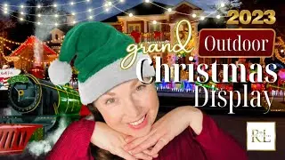 GRAND 2023 Outdoor Christmas Light Show! &bull; North Pole Express Theme Lighting Display!