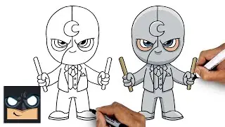 How To Draw Mr.Knight | Moon Knight Tutorial (Step by Step)