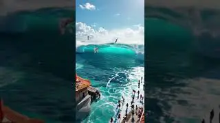 Drone View #tsunami #waves #tsunami2025 #nature #naturaldisaster
