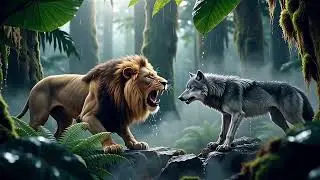 Lion vs Wolf: The Ultimate Strength Test #Wolf #Wolves #GrayWolf #AlphaWolf #TimberWolf#Lion