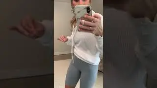 Caitlin Ribbed Biker Shorts Try On (S)