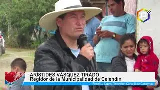 MUNICIPALIDAD DE CELEND&Iacute;N PUSO PRIMERA PIEDRA DE LA CARRETERA UTCO - JACAPA