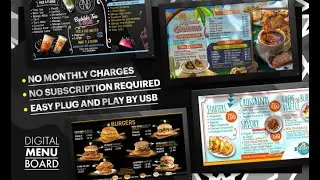 High-Quality Digital Menu & Animated Menu Boards for Your Brand. #digitalmenuboard #TVMenuBoard