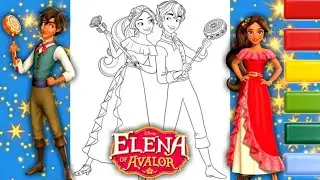 Coloring Princess Elena and Mateo Disney Coloring Page | Elena of Avalor Coloring Page