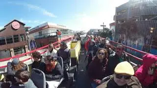 2024 San Francisco California   Open Bus Tour 360 video VR   Includig Golden Gate Bridge